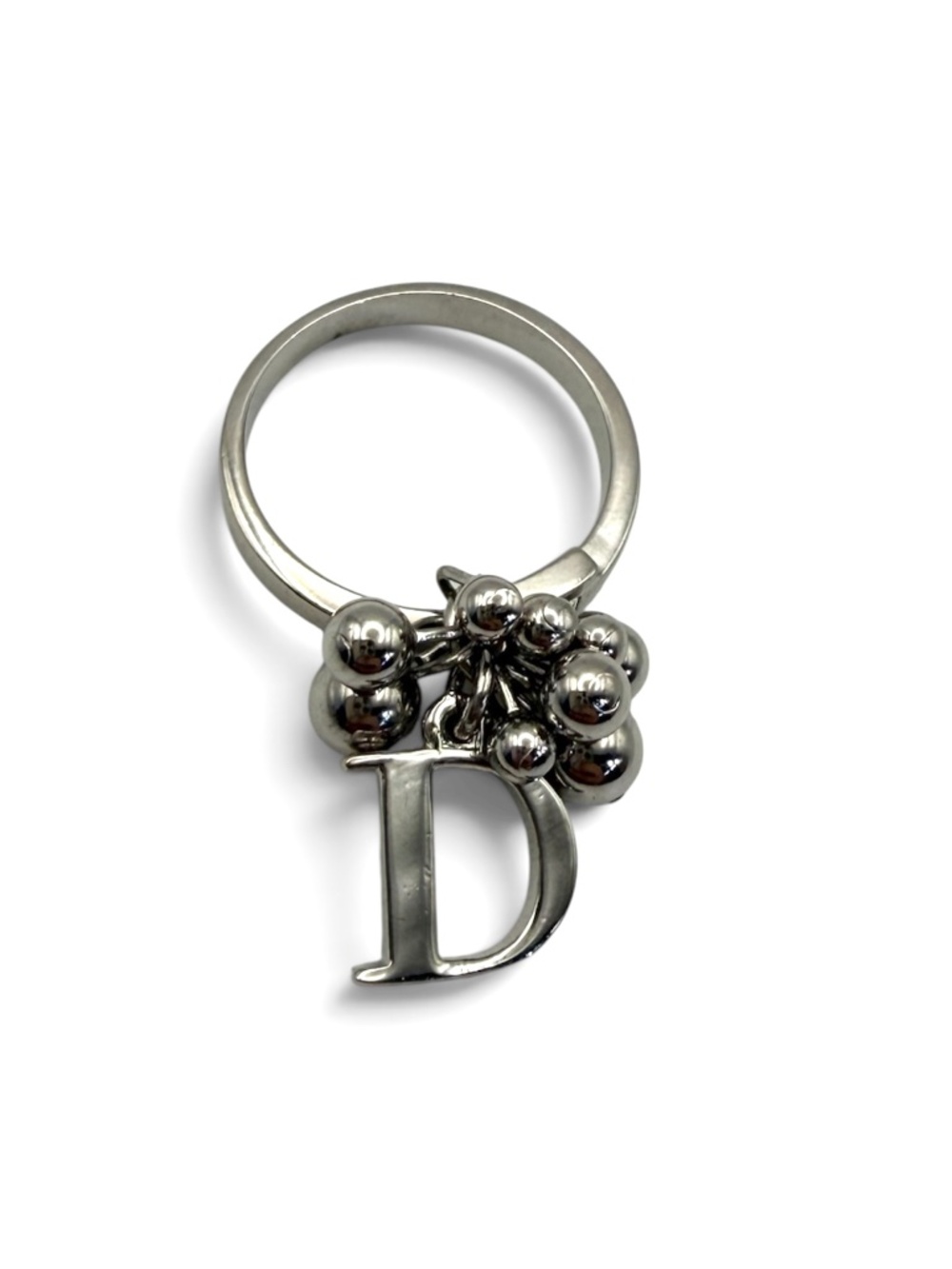 Rare Vintage Christian Dior Beaded Cluster Logo Ring - Sz 6.5 (Marked 7)